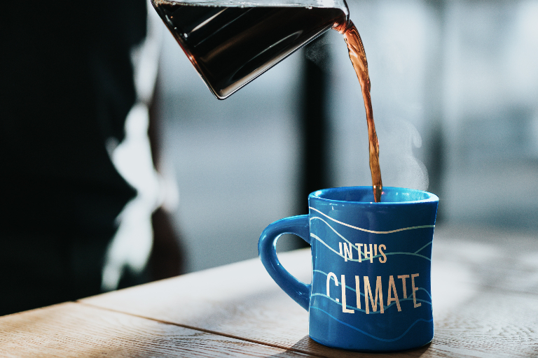 coffee pouring into a mug