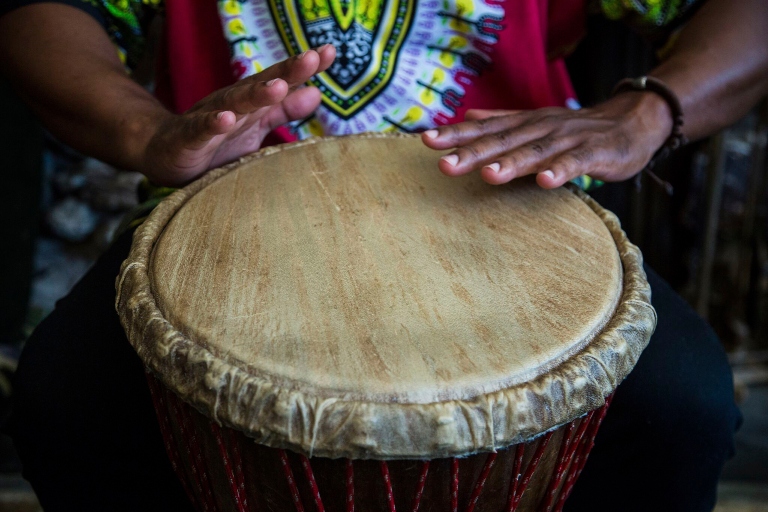 a person drumming